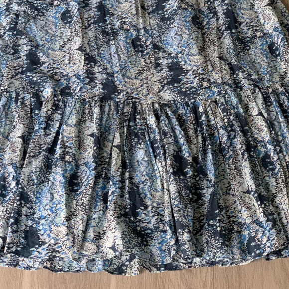 NEW Joie Elissabet Tiered Tie-Back Printed Maxi Dress Blue Size S Pockets - Picture 6 of 14